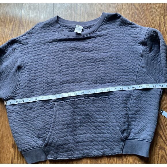 Cropped Oversized Navy Blue Sweatshirt Size L - Picture 4 of 6